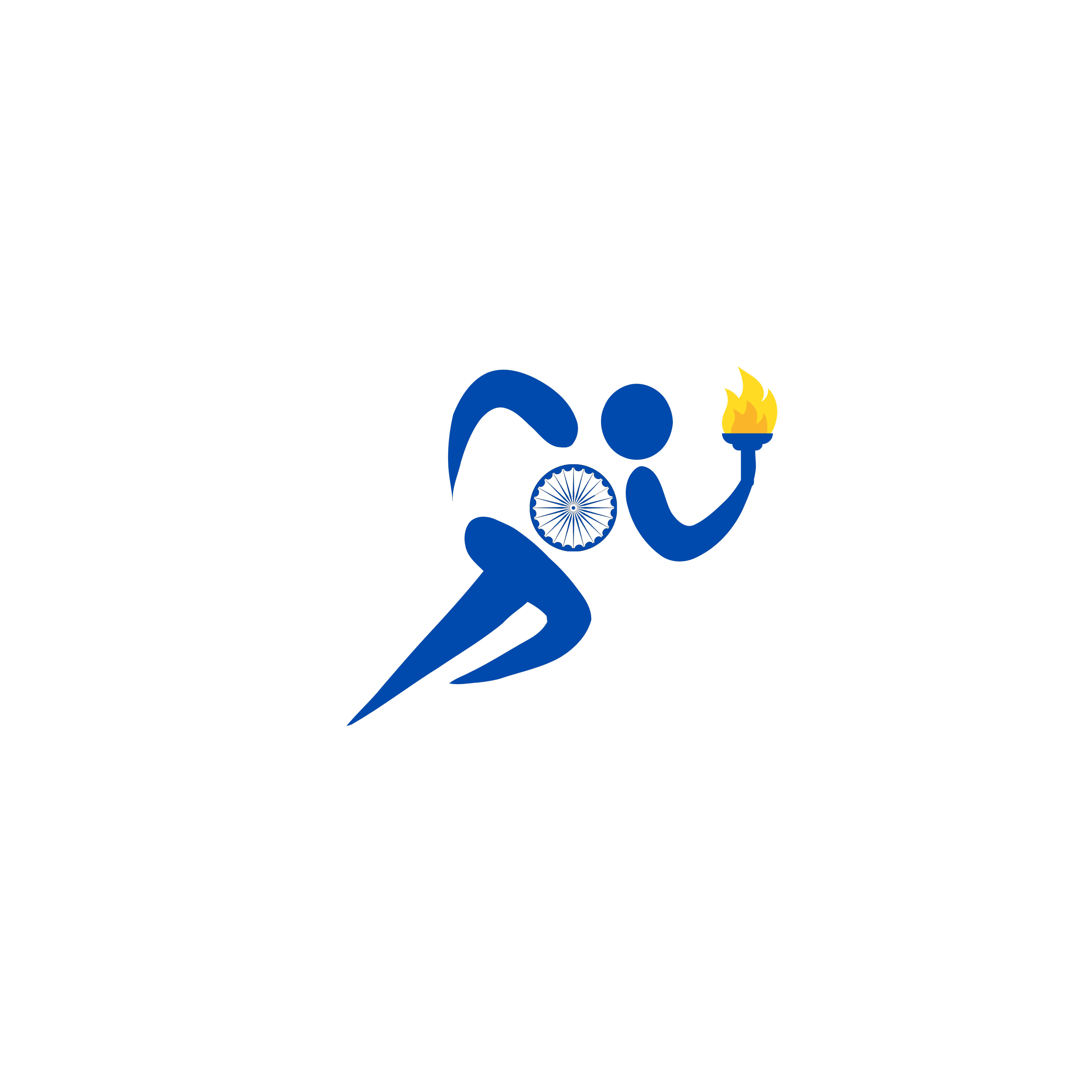 Sports Media Blue Zone Logo Person